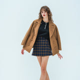 Handmade stitch wool jacket coat