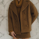 Handmade stitch wool jacket coat