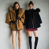 FOX fur cape coat